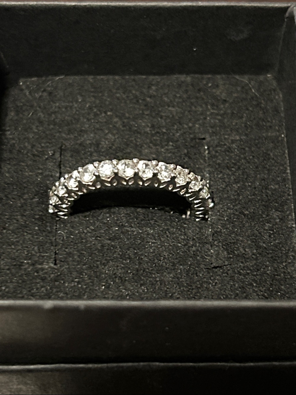925 Sterling Silver Moissonite Eternity Band